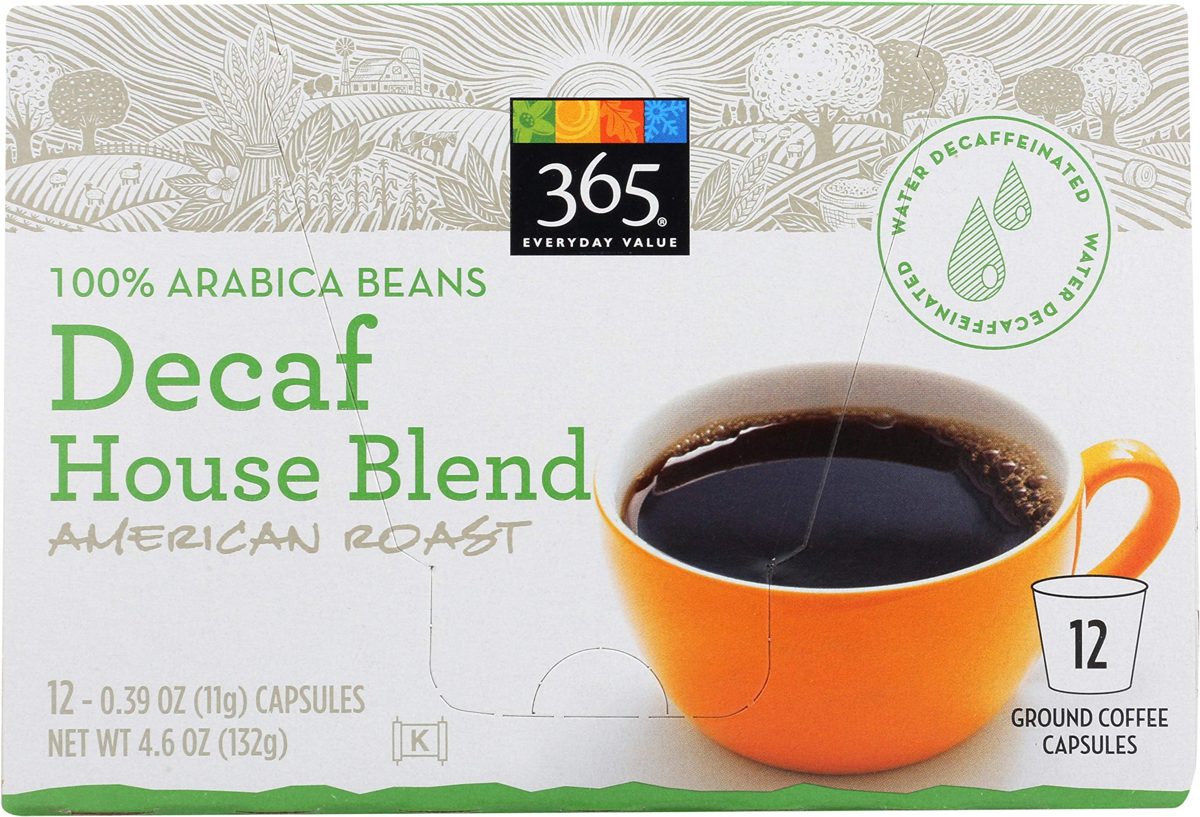 365 Everyday Value, Decaf House Blend Coffee Capsules, 12 ct