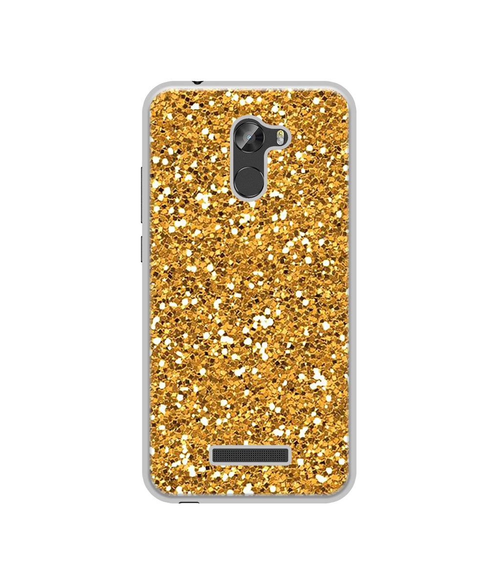 Amazon Brand - Solimo Designer Golden Sparkle UV Printed Soft Back Case Mobile Cover for Gionee X1S