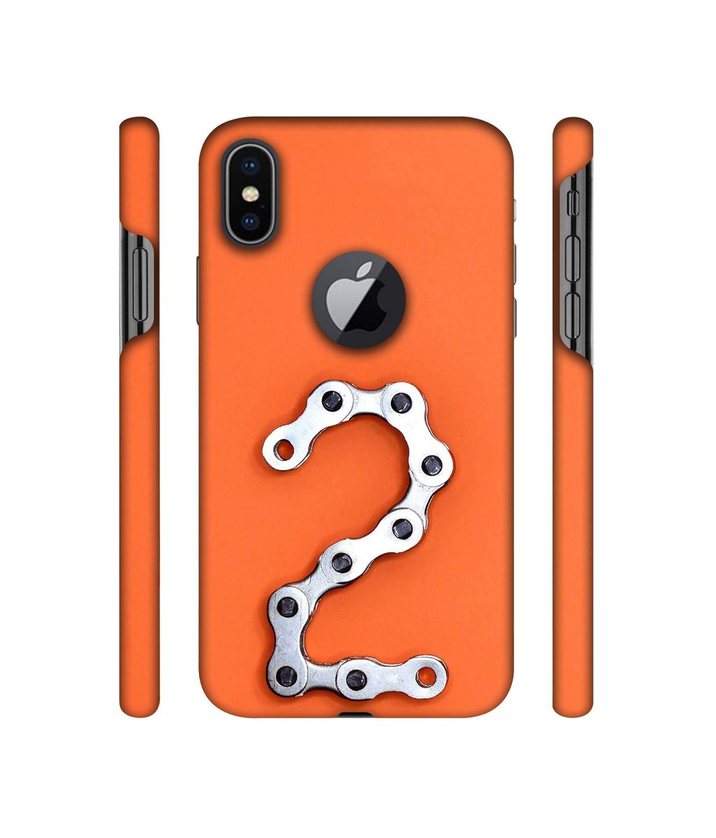Amazon Brand - Solimo Designer Two Number 3D Printed Hard Back Case Mobile Cover for Apple iPhone X (Logo Cut)