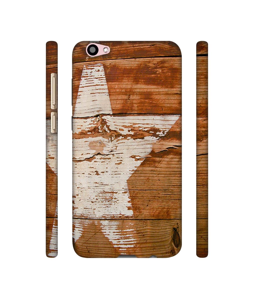 Amazon Brand - Solimo Designer Star Impression On Wood 3D Printed Hard Back Case Mobile Cover for Vivo V5 Plus