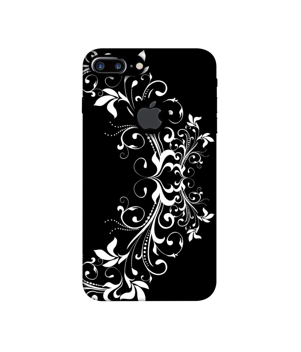 Amazon Brand - Solimo Designer Flower Art Pattern 3D Printed Hard Back Case Mobile Cover for Apple iPhone 7 Plus (Logo Cut)