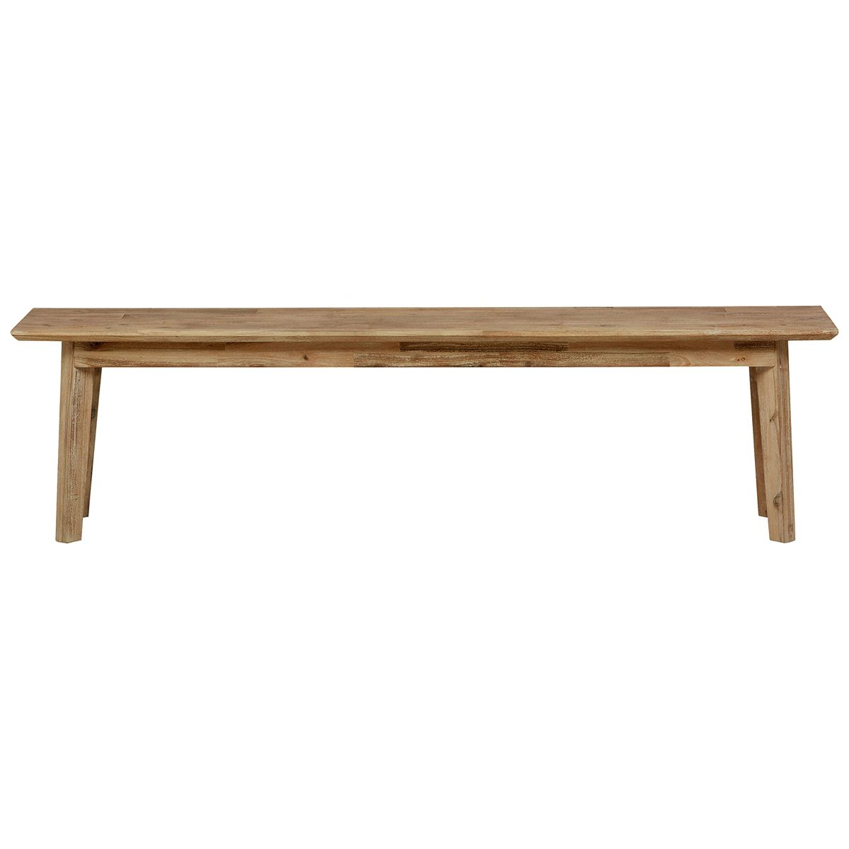 Amazon Brand – Stone & Beam Rylee Modern Farmhouse Acacia Wood Dining Bench, 71"W, Gray-Wash Acacia