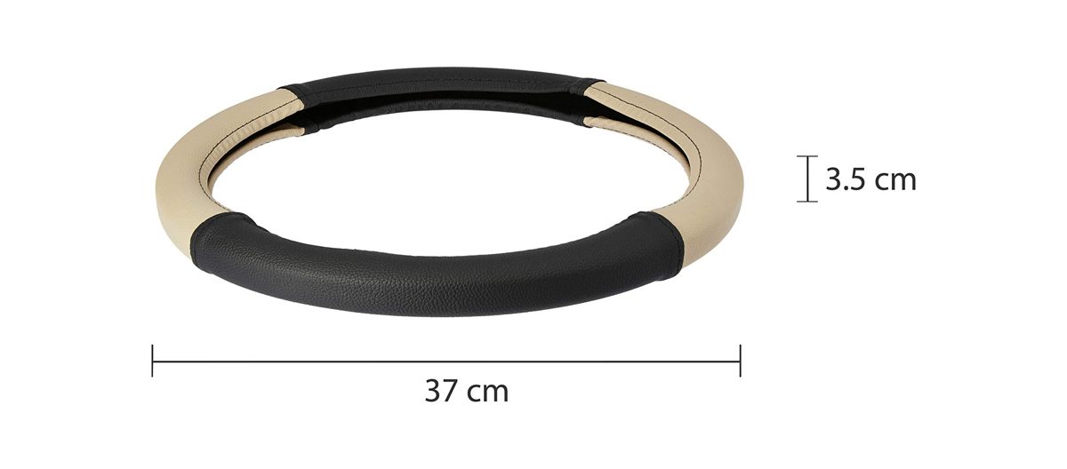 Amazon Brand - Solimo Steering Cover (Small), Beige
