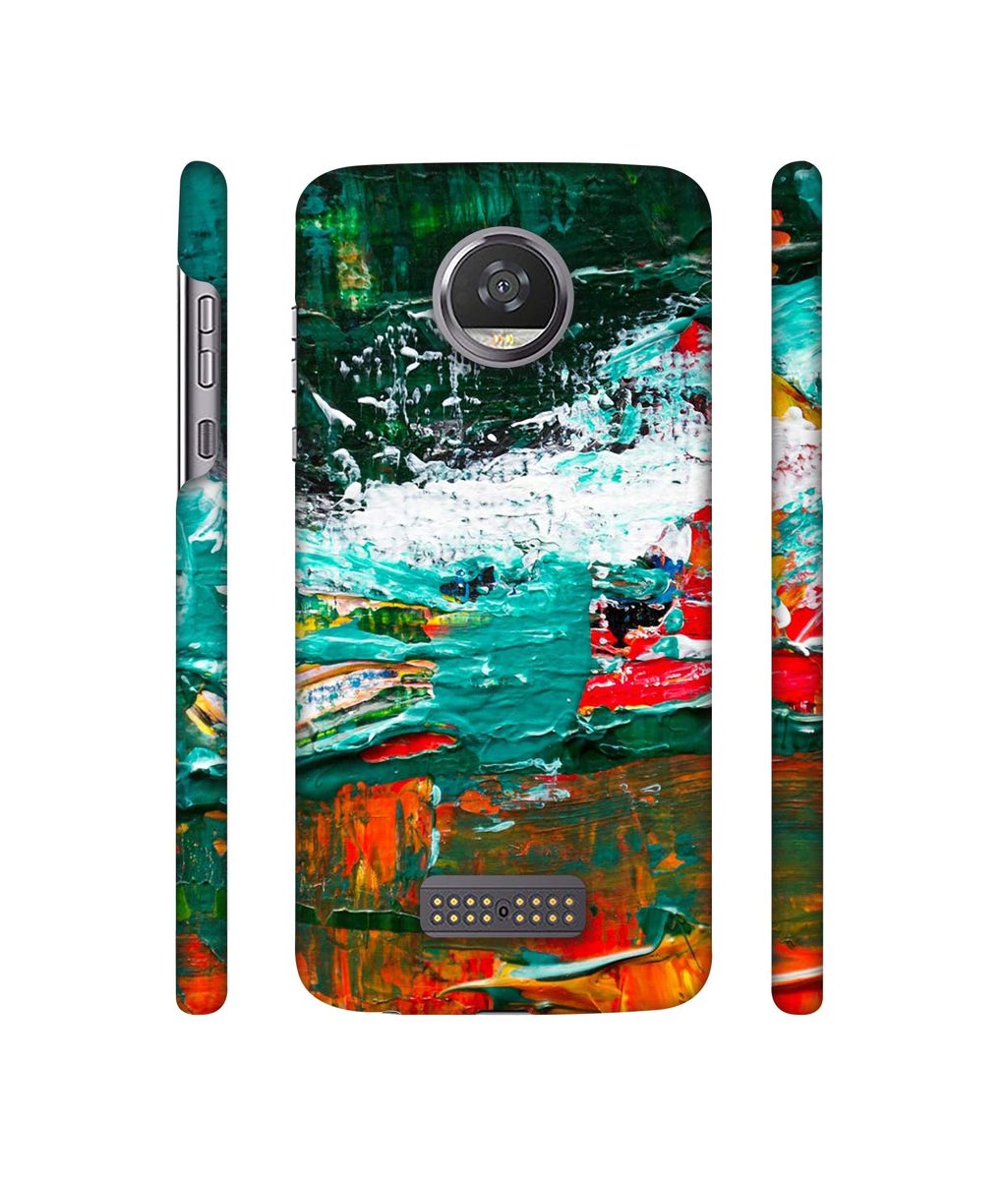 Amazon Brand - Solimo Designer Multicolor Glass Color 3D Printed Hard Back Case Mobile Cover for Moto Z2 Play