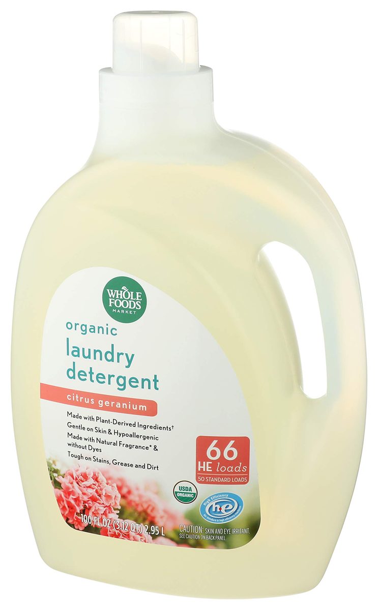 WHOLE FOODS MARKET Organic Citrus Geranium 100oz Laundry Detergent, 100 FZ