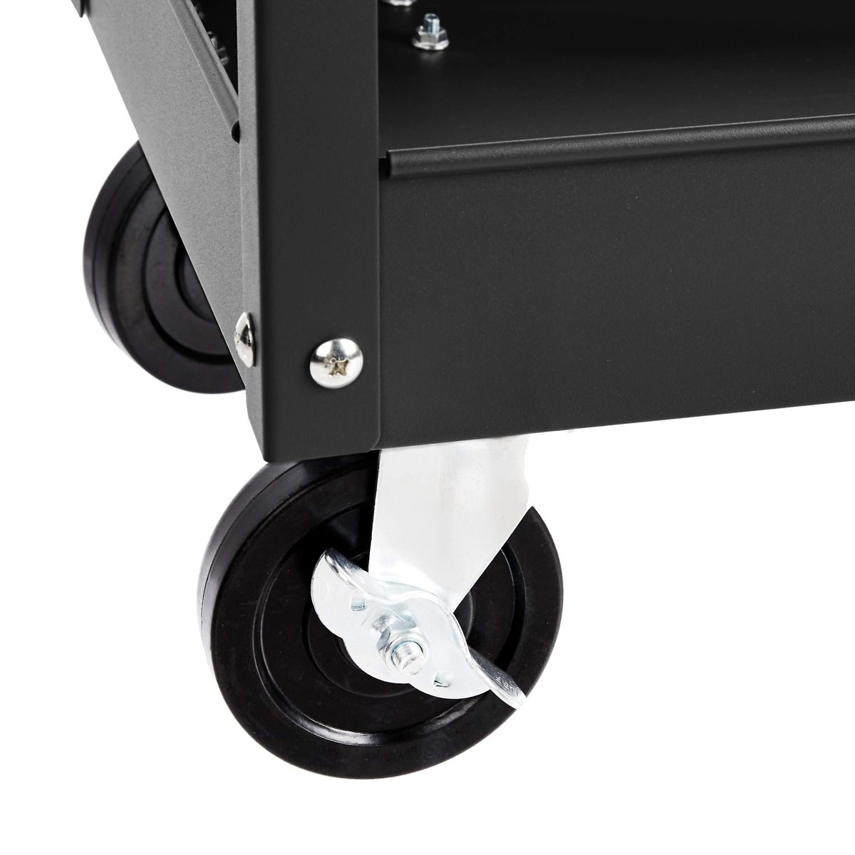 AmazonBasics Steel 3-Shelf Multipurpose Tub Utility/Supply Cart with 550-Pound capacity - Black