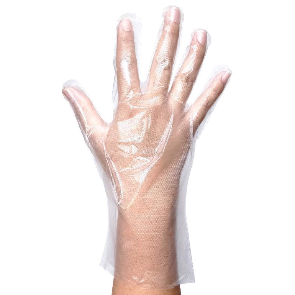Simply Safe Poly Food Service Disposable Gloves, Translucent, 500 per box/20 Boxes per case, Extra Large