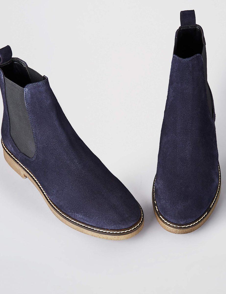 find. DREPY-001 Chelsea Boots, Blue (Navy Navy), 5 UK
