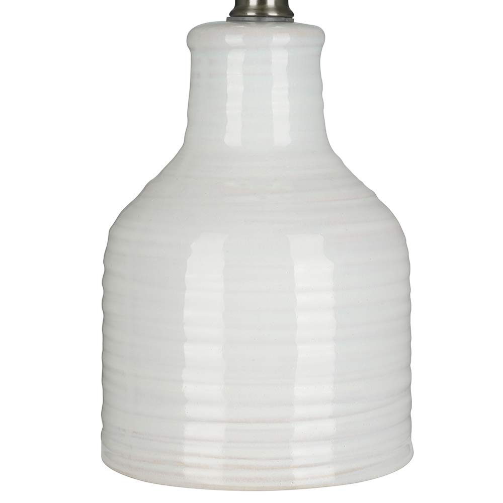 Amazon Brand – Stone & Beam Ceramic Table Lamp, Bulb Included, 16"H, White