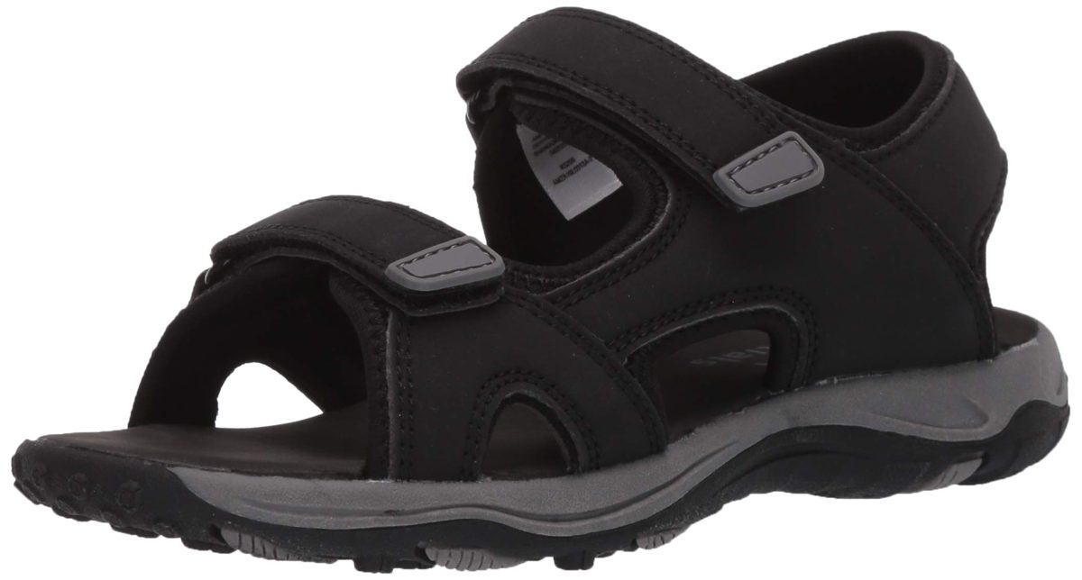 Amazon Essentials Eden Sandal, Black, 6 Toddler