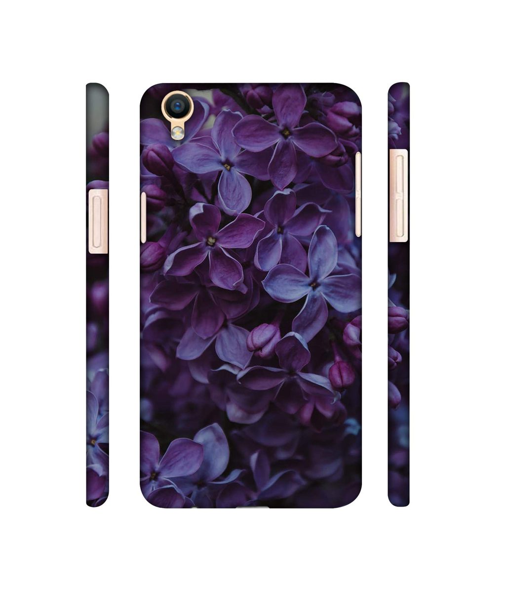 Amazon Brand - Solimo Designer Purple Flowers 3D Printed Hard Back Case Mobile Cover for Oppo F1 Plus