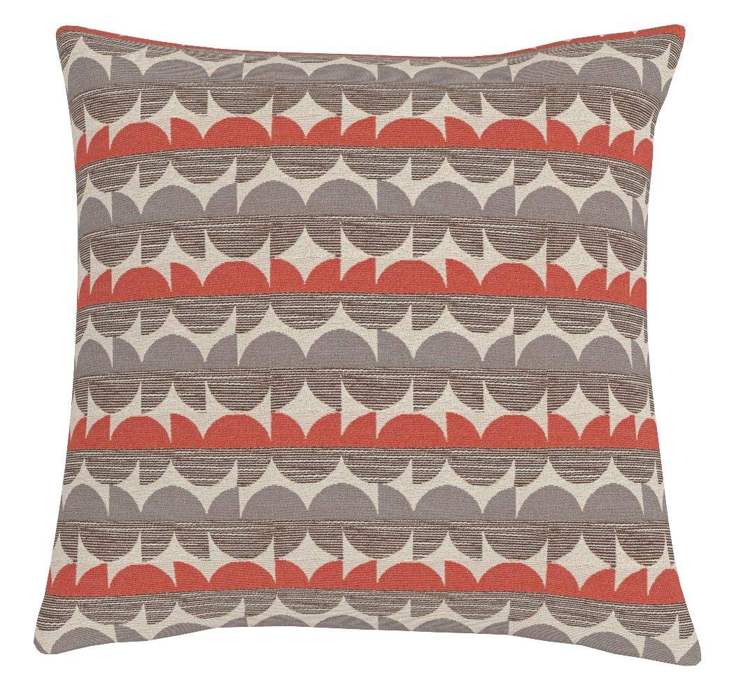 Amazon Brand – Rivet Mid-Century Graphic Throw Pillow - 17 x 17 Inch, Blue / Red