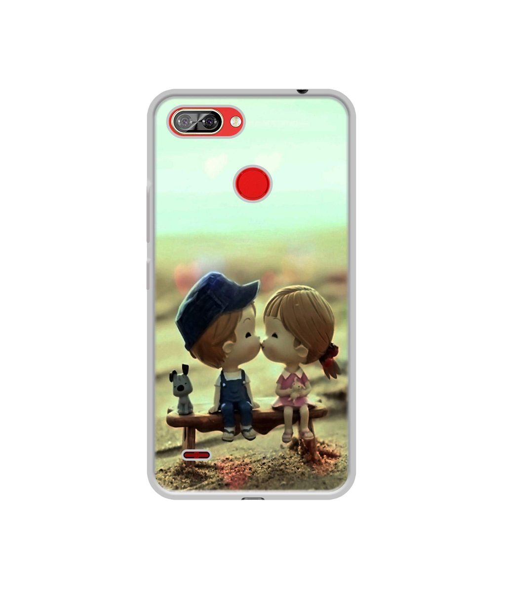 Amazon Brand - Solimo Designer Love Couples Pattern UV Printed Soft Back Case Mobile Cover for Itel A46