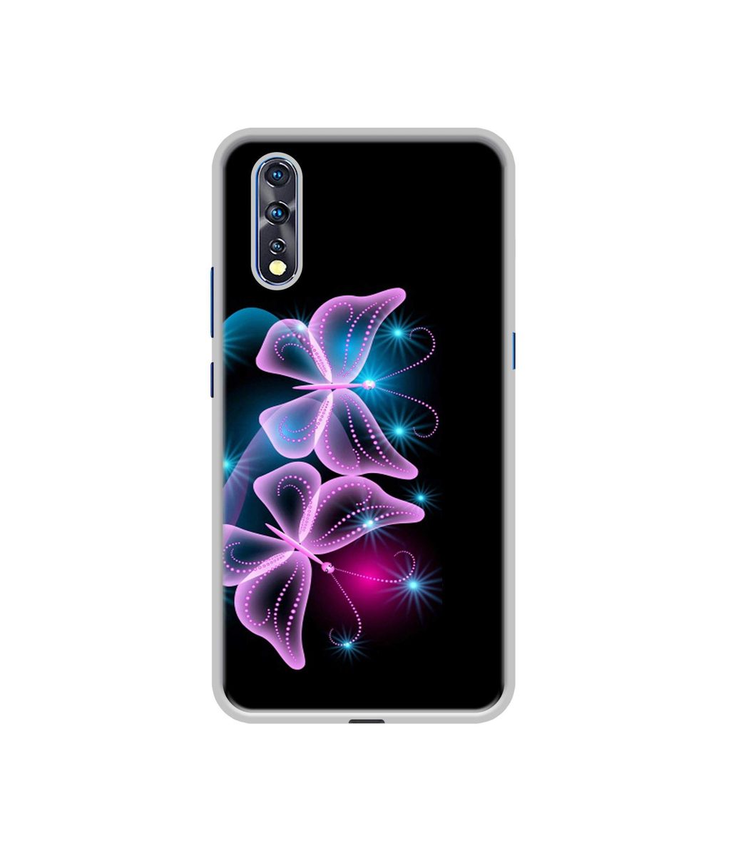 Amazon Brand - Solimo Designer Butterflies Neon Light UV Printed Soft Back Case Mobile Cover for Vivo Z1x