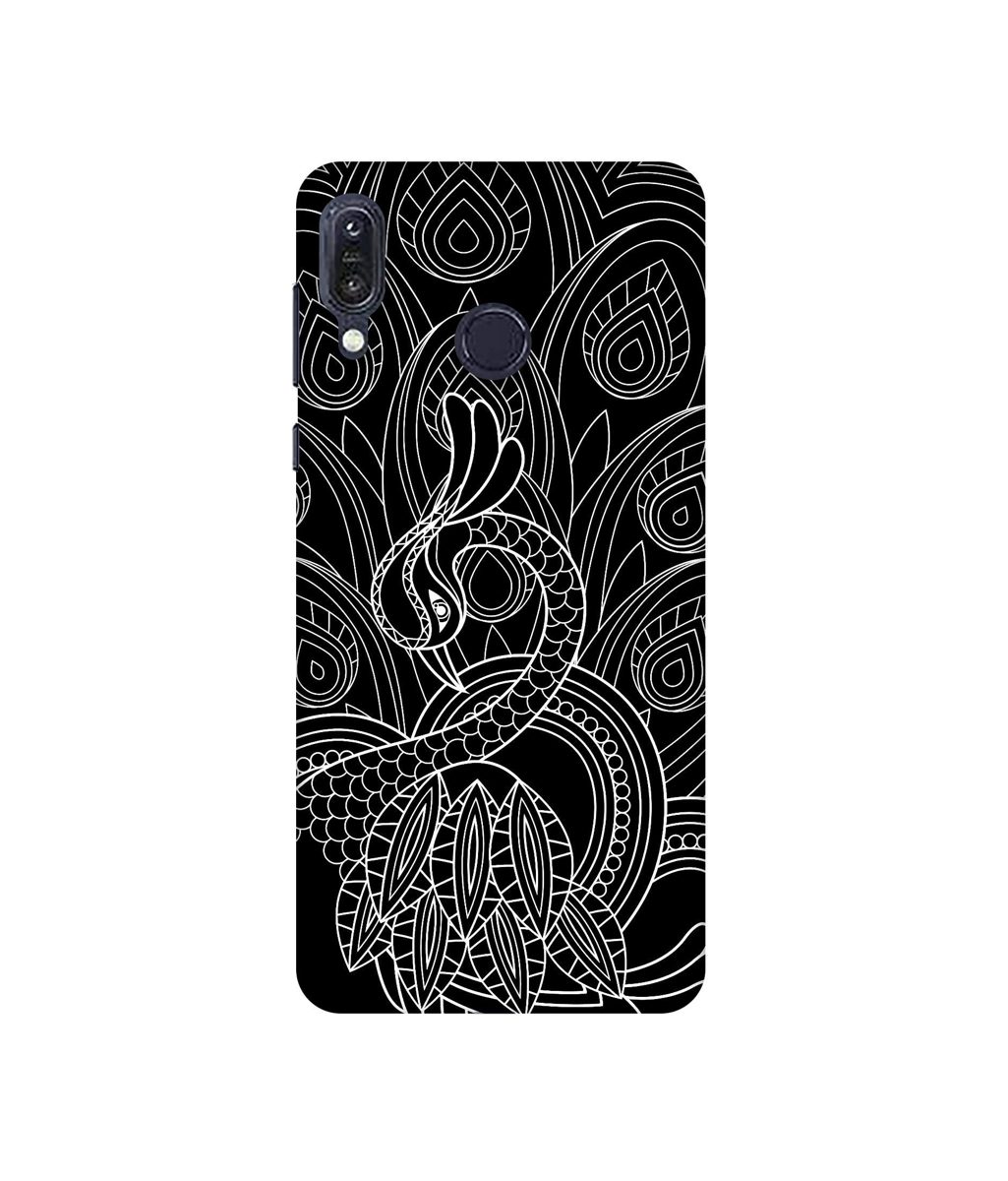 Amazon Brand - Solimo Designer Peacock Feather Pattern 3D Printed Hard Back Case Mobile Cover for Asus Zenfone Max M1 ZB555KL