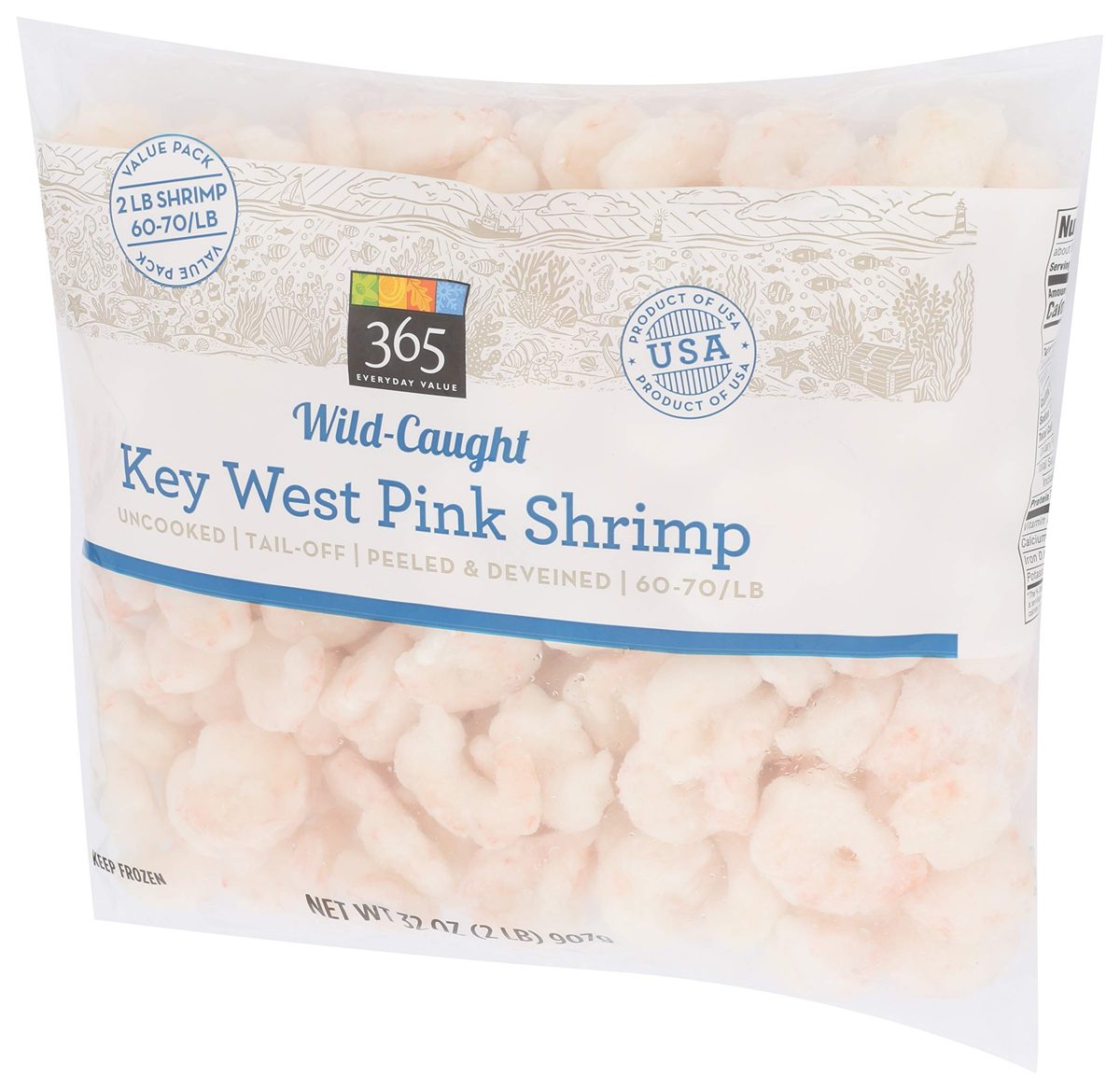 365 Everyday Value, Key West Pink Shrimp 60-70 Count, 32 oz (Frozen)