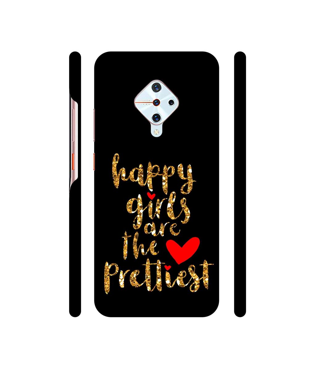 Amazon Brand - Solimo Designer Happy Girls are The Prettiest 3D Printed Hard Back Case Mobile Cover for Vivo S1 Pro