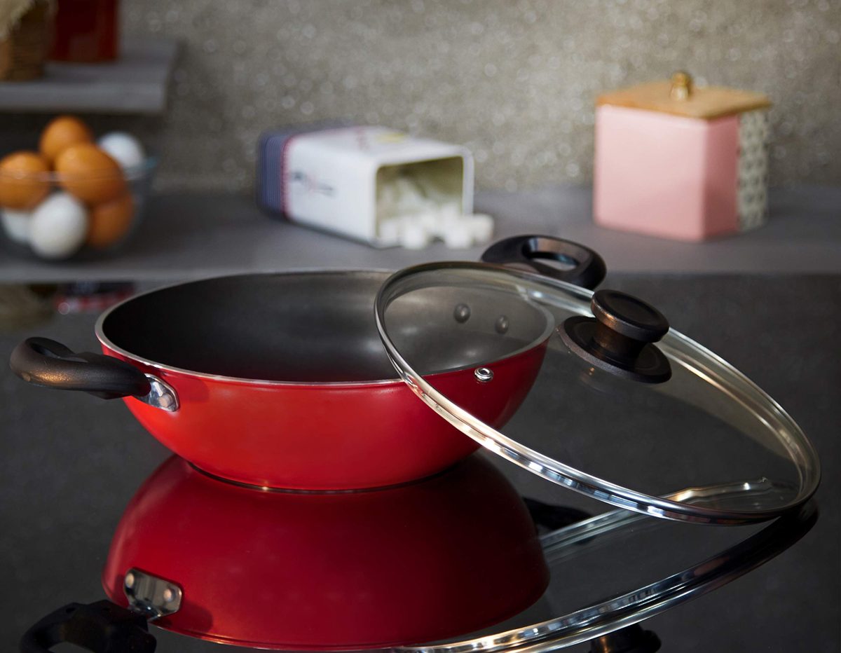Amazon Brand - Solimo Non-Stick Forged Kadhai, 240mm, Induction and Gas Stove compatible