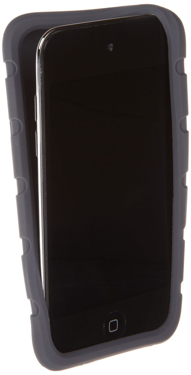 AmazonBasics Silicone Case with Tread and Screen Protector for Apple iPod Touch 4th Generation (Grey)