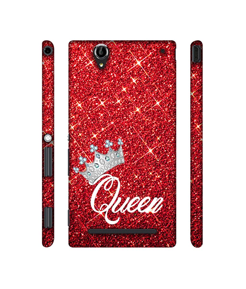 Amazon Brand - Solimo Designer Queen On Red Glitter 3D Printed Hard Back Case Mobile Cover for Sony Xperia T2 Ultra