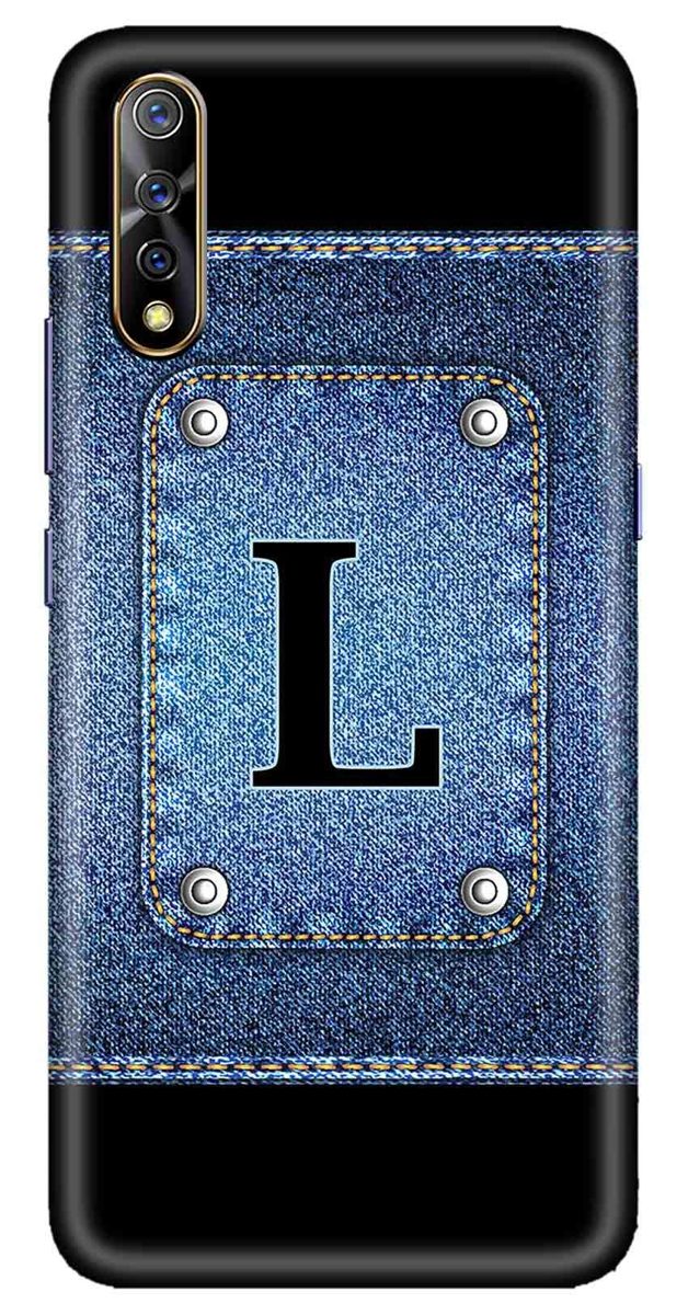 Amazon Brand - Solimo Designer Button Jeans Alphabet-L 3D Printed Hard Back Case Mobile Cover for Vivo S1