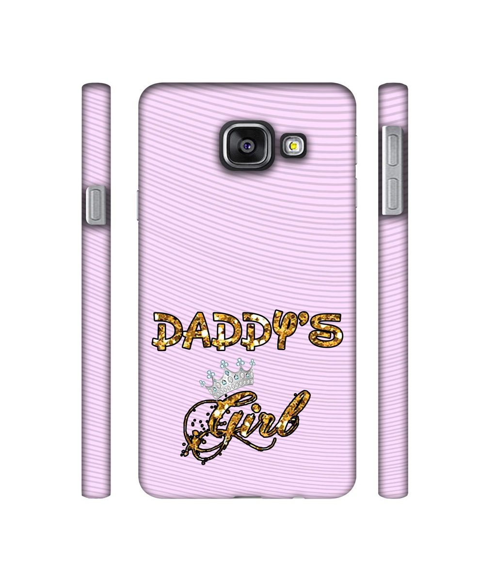 Amazon Brand - Solimo Designer Daddy's Girl in Glitter Pattern 3D Printed Hard Back Case Mobile Cover for Samsung Galaxy A3 (2016)