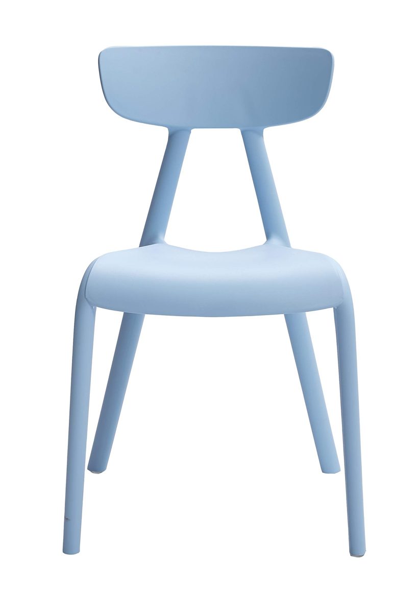 AmazonBasics Stackable Kids Chairs, Plastic, Blue, 2-Pack