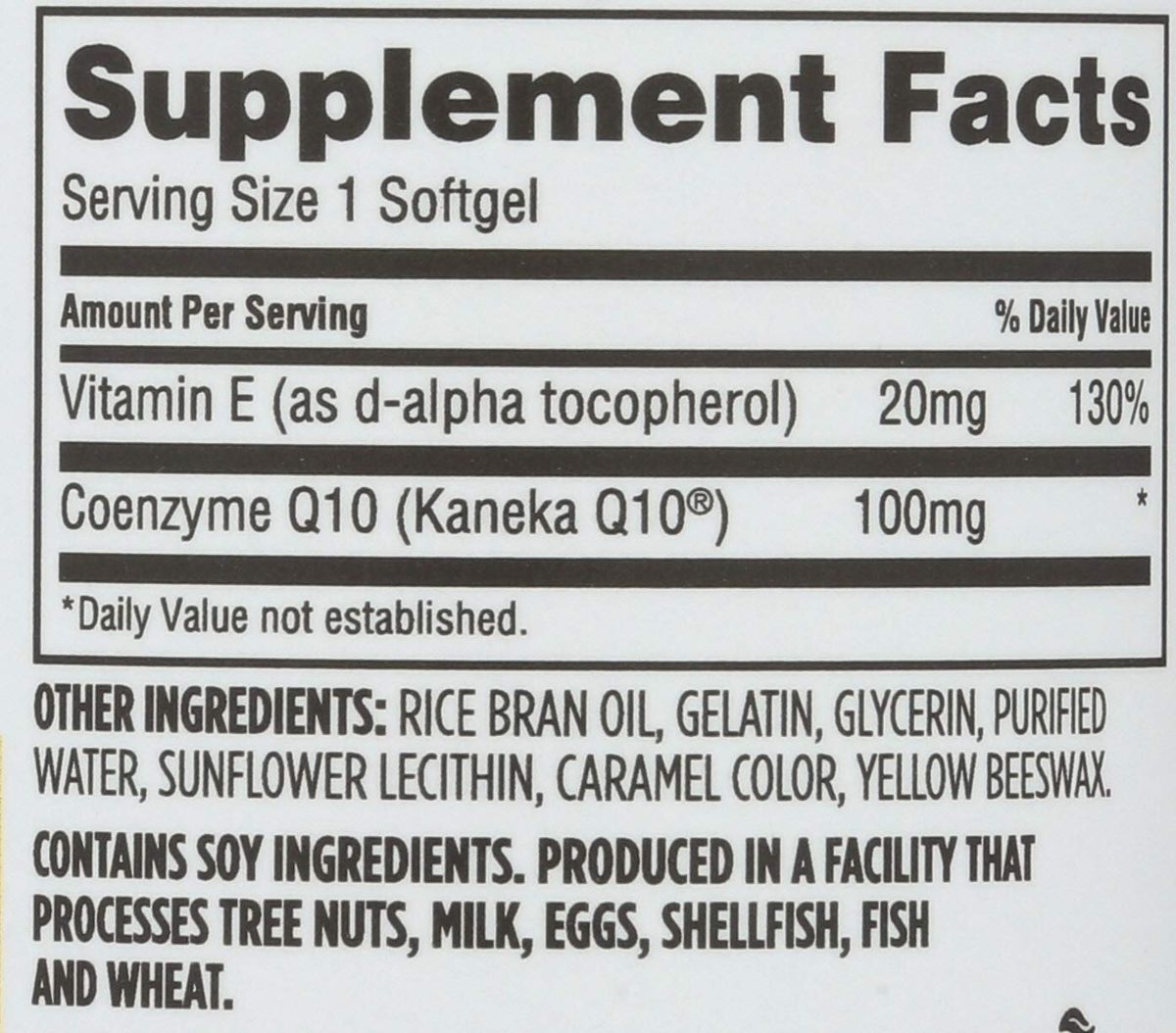 Whole Foods Market, CoQ10 100mg plus Vitamin E, 120 ct