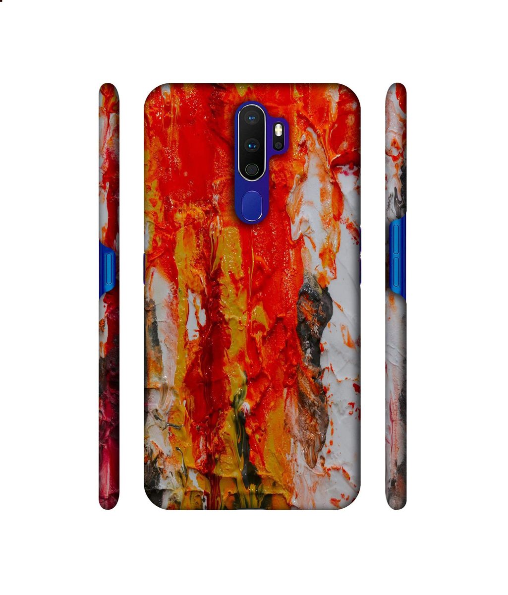 Amazon Brand - Solimo Designer Orange Color Spread 3D Printed Hard Back Case Mobile Cover for Oppo A9 (2020)