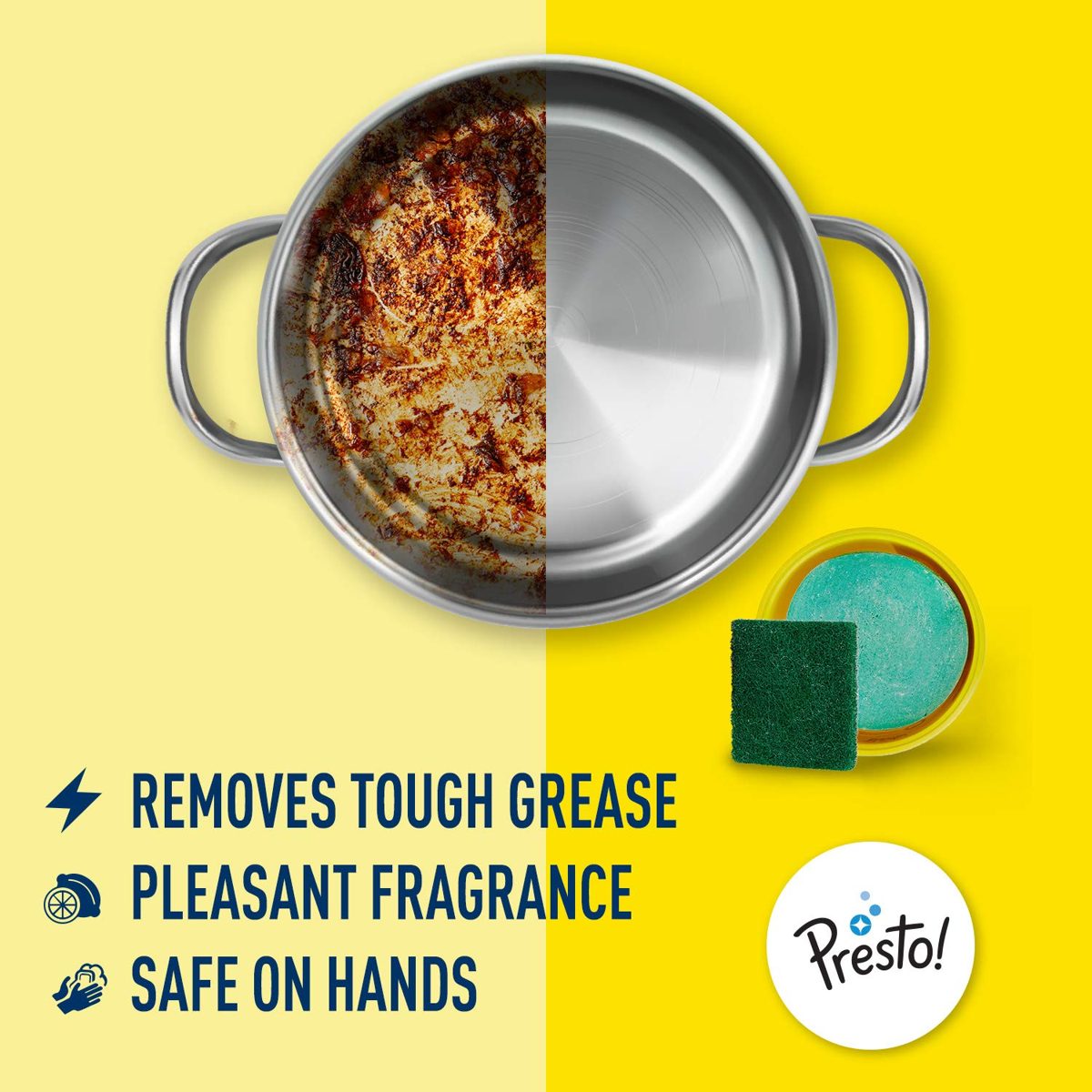 Amazon Brand - Presto! Dishwash Tub - 500 g