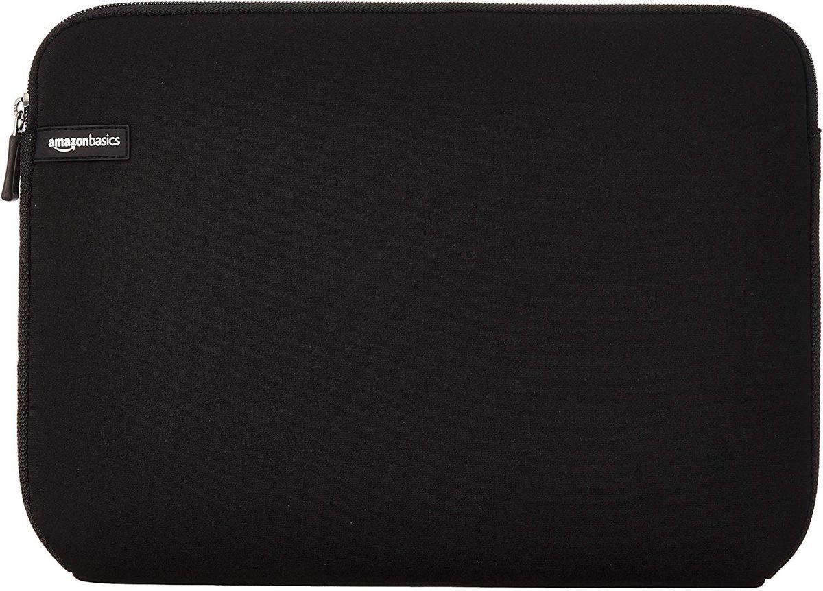 AmazonBasics Wireless Computer Mouse with Nano Receiver Bundle with AmazonBasics 14-Inch Laptop Sleeve - Black