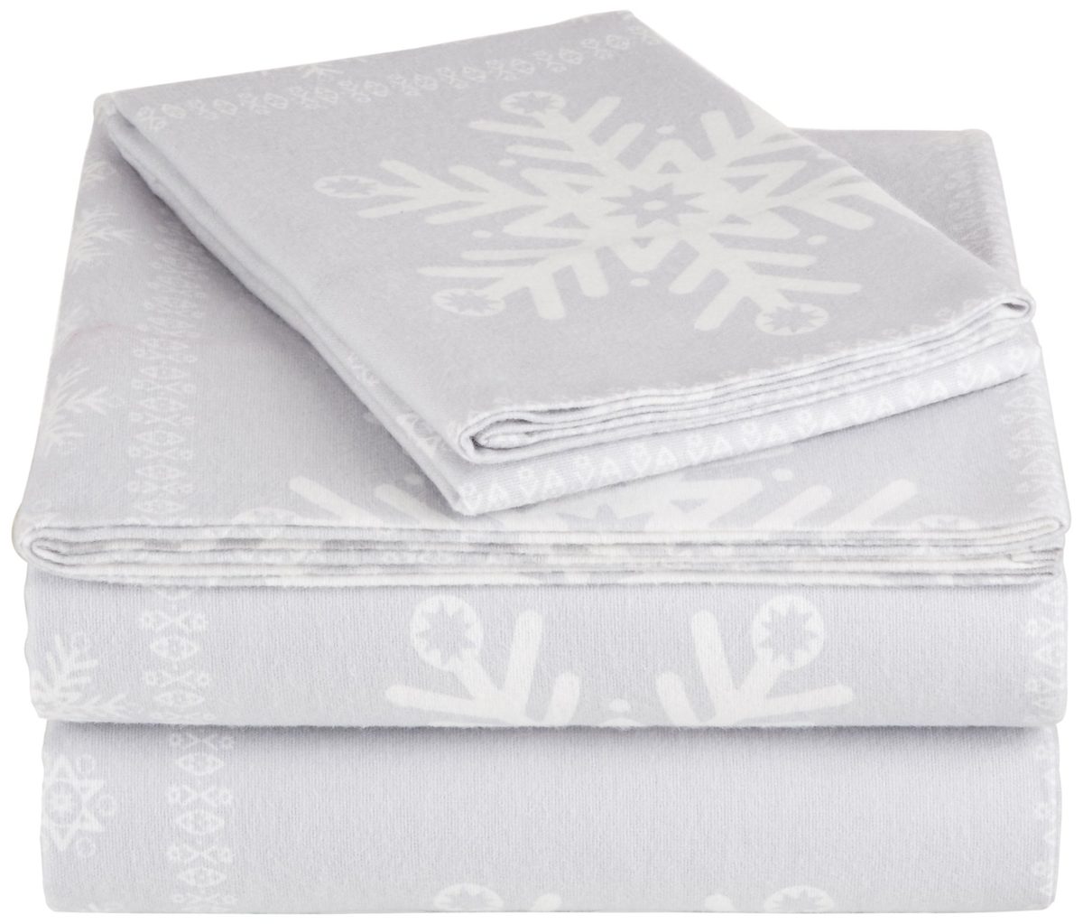 AmazonBasics Printed Lightweight Flannel Sheet Set - Twin