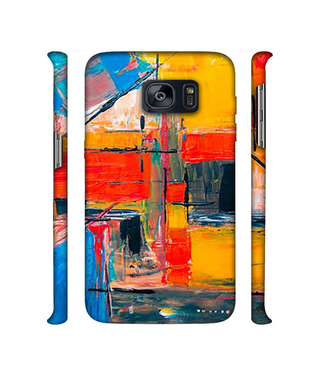 Amazon Brand - Solimo Designer Multicolor Squre Blocks 3D Printed Hard Back Case Mobile Cover for Samsung Galaxy S7 Edge