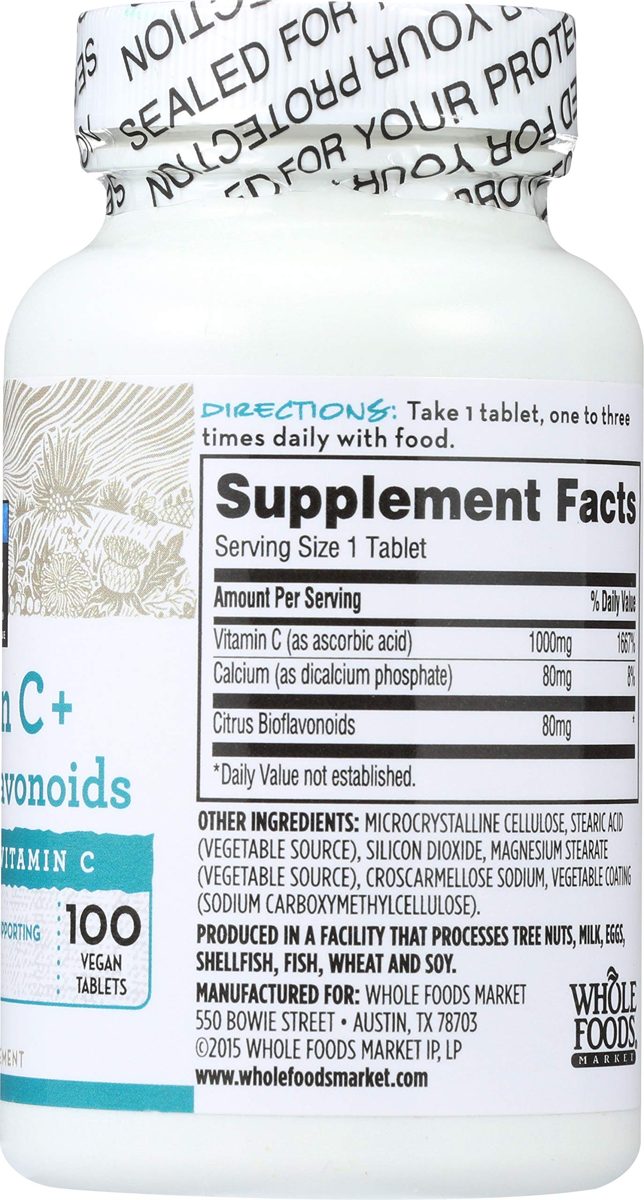 365 Everyday Value, Vitamin C + Citrus Bioflavonoids, 100 ct
