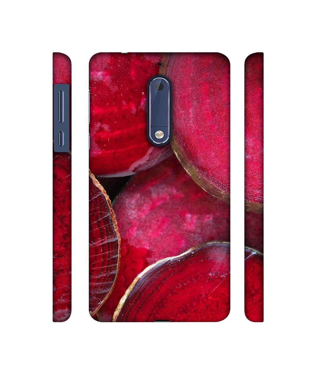 Amazon Brand - Solimo Designer Red Texture 3D Printed Hard Back Case Mobile Cover for Nokia 5