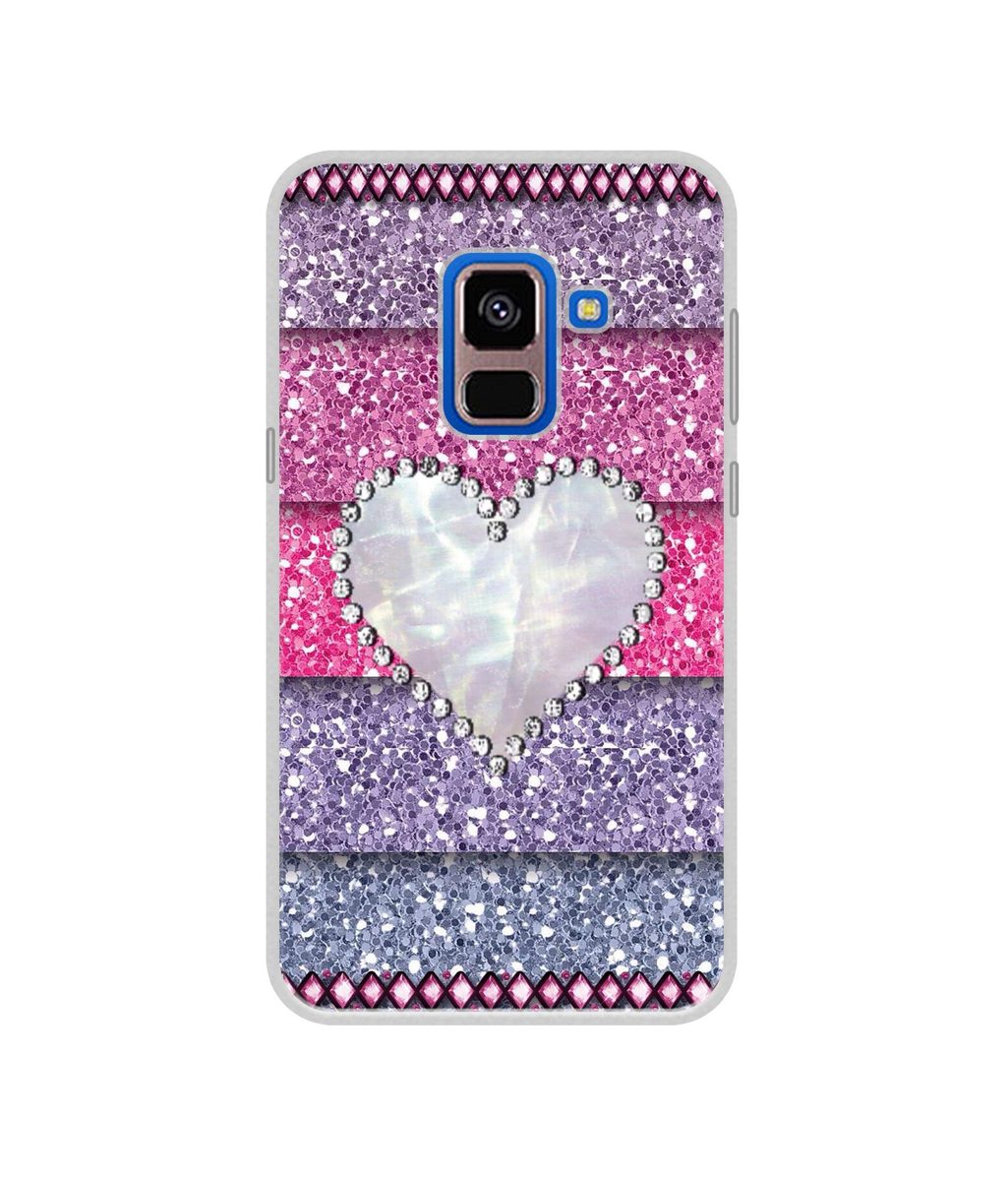 Amazon Brand - Solimo Designer Stone Heart UV Printed Soft Back Case Mobile Cover for Samsung Galaxy A8 Plus (2018)
