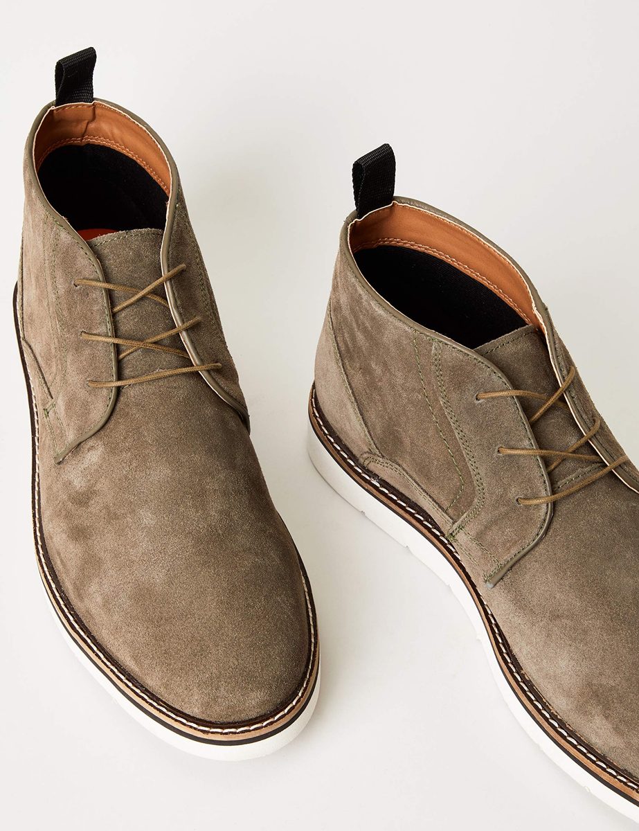 find. Men's Sports Sole Chukka Boots, Green (Khaki), 12 UK