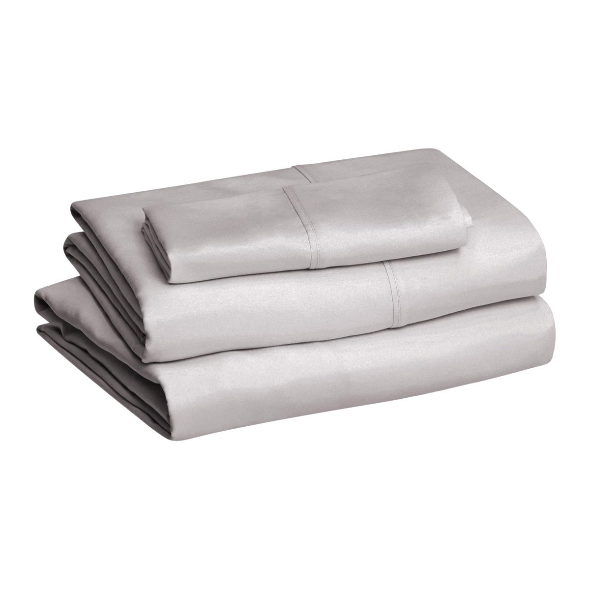 AmazonBasics Lightweight Super Soft Easy Care Microfiber Sheet Set with 16" Deep Pockets - Twin, Dark Grey