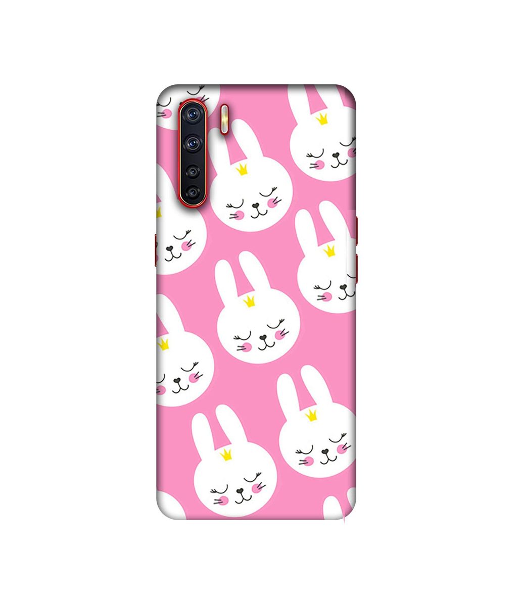Amazon Brand - Solimo Designer Rabbit Pattern 3D Printed Hard Back Case Mobile Cover for Oppo A91