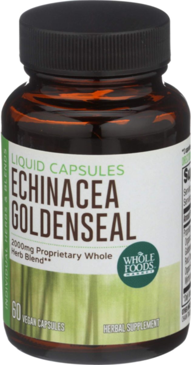 Whole Foods Market, Echinacea Goldenseal, Liquid Capsules, 60 ct