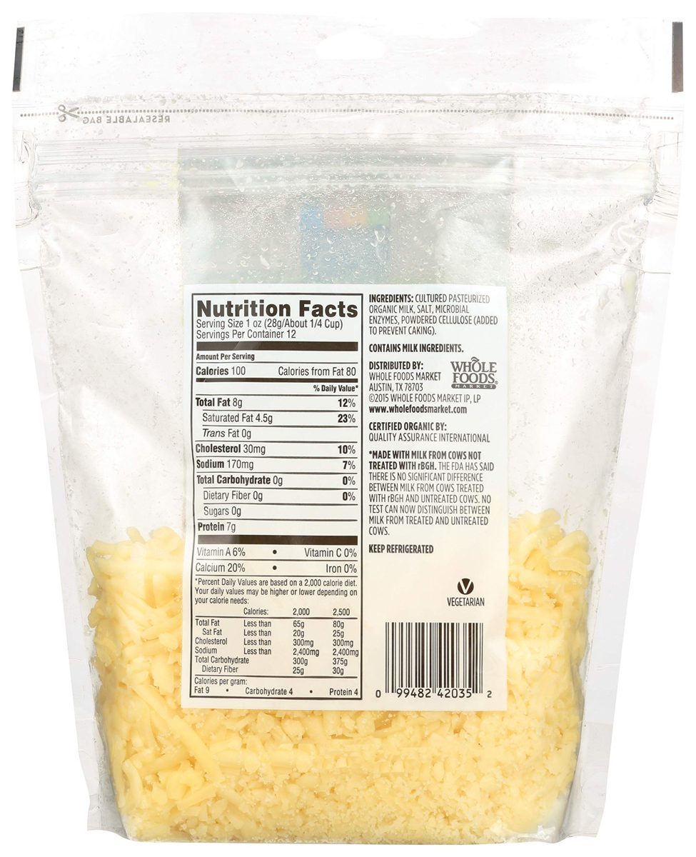 365 Everyday Value, Organic Monterey Jack Cheese, Shredded, 12 oz