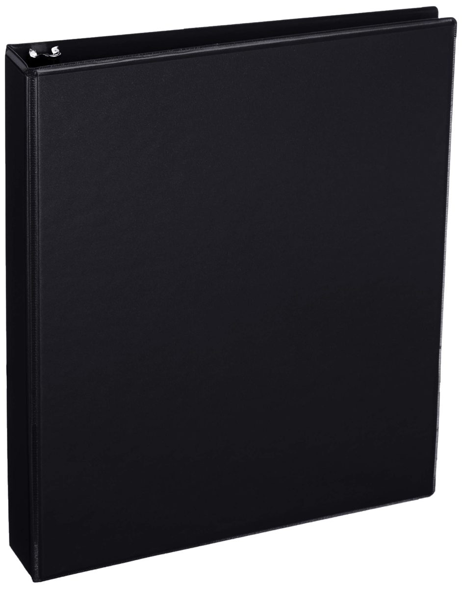 AmazonBasics 1.5" Round Ring Binder, Black, View, 12-Pack