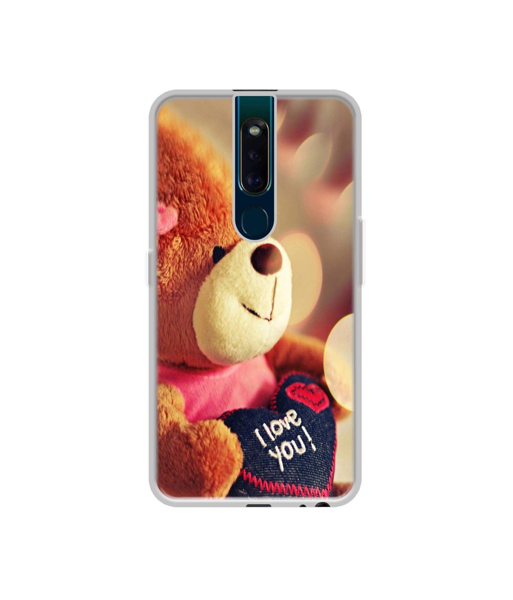 Amazon Brand - Solimo Designer Teddy Bear UV Printed Soft Back Case Mobile Cover for Oppo F11 Pro