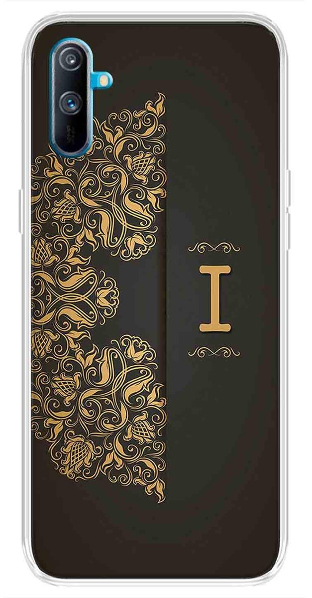 Amazon Brand - Solimo Designer Multicolor Black Pattern Alphabet-I Printed Soft Back Case Mobile Cover for Realme C3