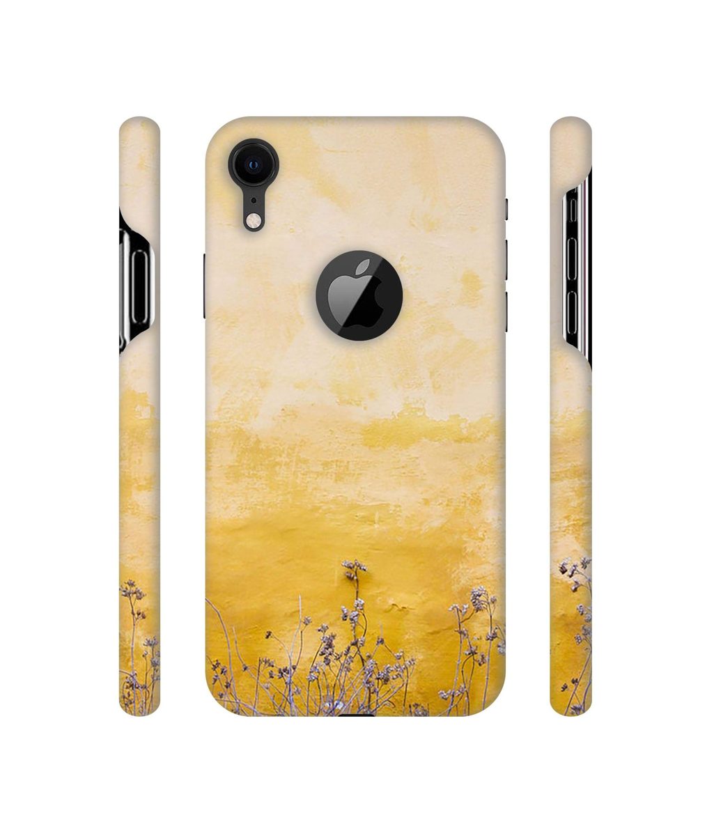 Amazon Brand - Solimo Designer Dry Flower On Wall 3D Printed Hard Back Case Mobile Cover for Apple iPhone XR (Logo Cut)