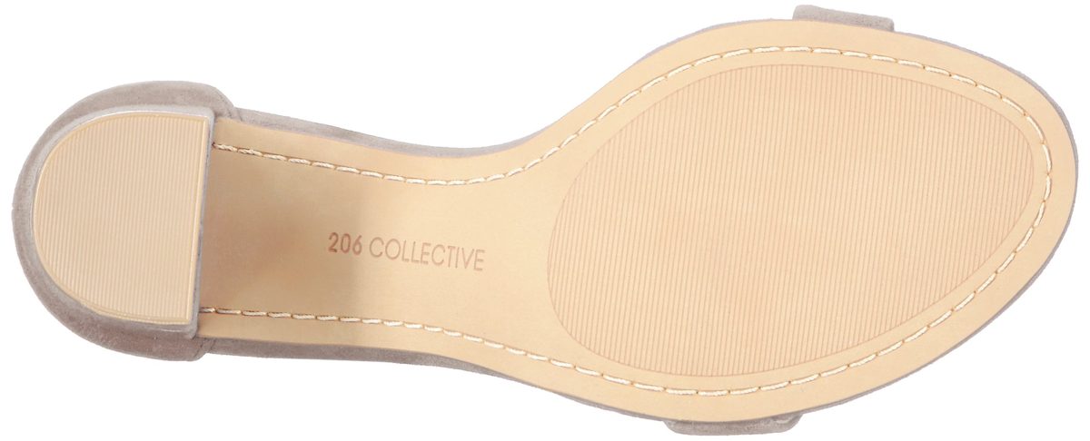 206 Collective Amazon Brand Women's Loyal Block Heel Dress Sandal-High Heeled, Blush Suede, 6.5 B US