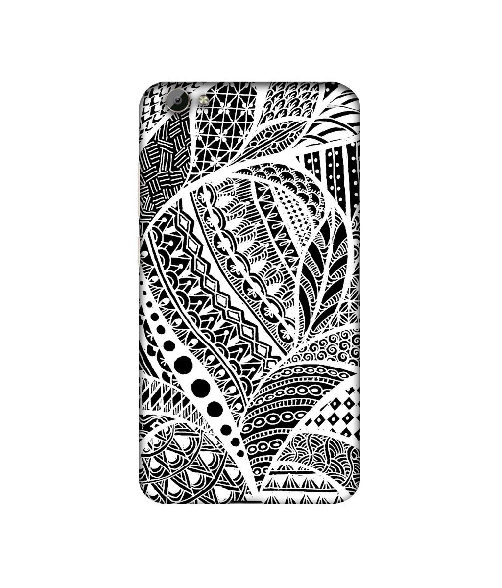 Amazon Brand - Solimo Designer Random White Pattern 3D Printed Hard Back Case Mobile Cover for Vivo Y66