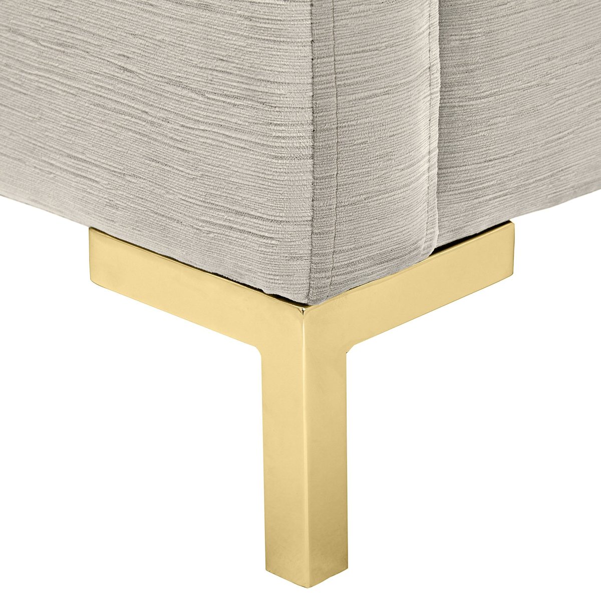 Amazon Brand – Rivet Uptown Mid-Century Velvet Tufted Customizable Daybed Sofa, 78"W, Dove Grey &amp; Brass