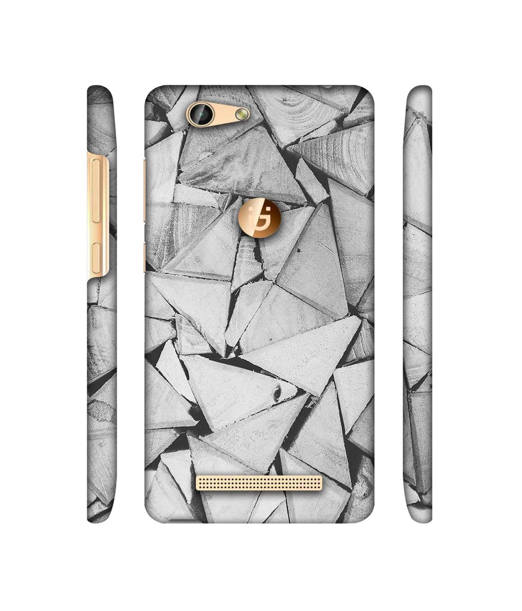 Amazon Brand - Solimo Designer Wooden Triangles 3D Printed Hard Back Case Mobile Cover for Gionee F103 Pro