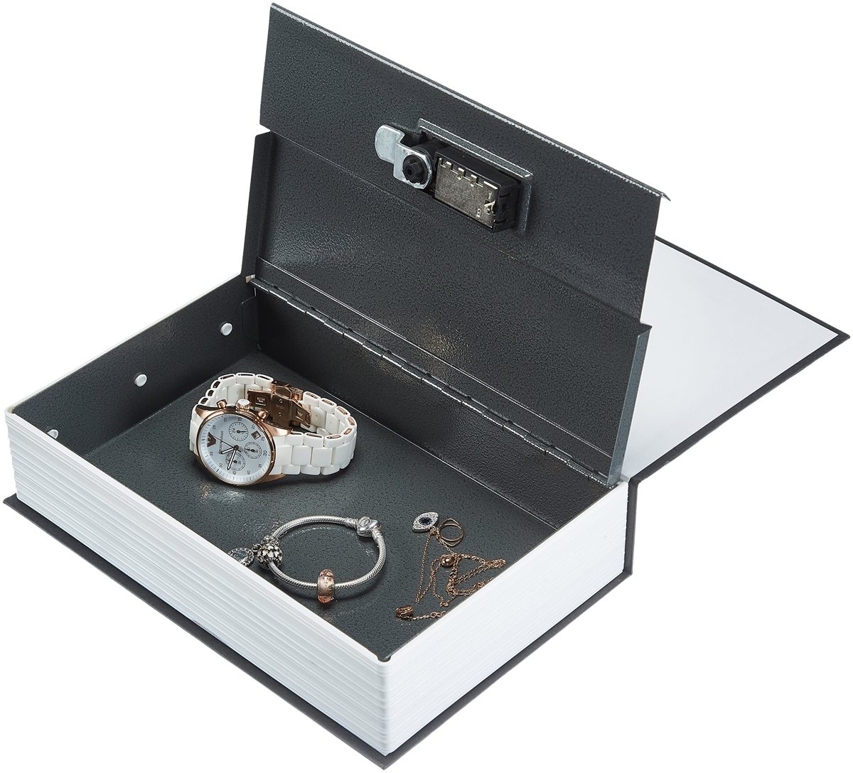 AmazonBasics Book Safe Lock Box Large Black SW-802C-K